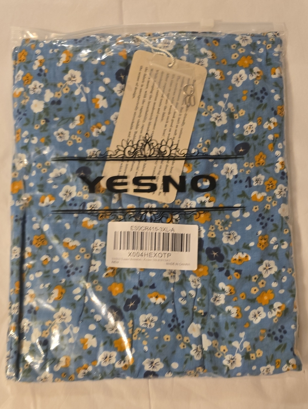 Yesno Floral Women's Blue Summer Dress